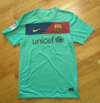 BARCA Nike FC Barcelona Away Shirt Jersey Blaugrana 2010-11 Trikot Adult Size S • $49.99