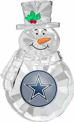 Dallas Cowboys Football Team NFL Traditional Snowman Christmas Tree Ornament • $7.95