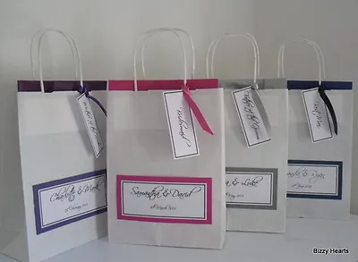 Luxury Personalised Paper Wedding Favour Party Gift Bag • £2.25