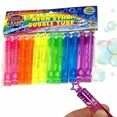 £5.65 • Buy 24 Kids Star Bubble Tubes Boys Girls Party Bag Fillers Childrens Wedding Favours