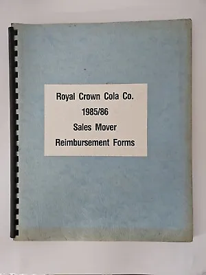 Vintage Royal Crown Cola 1985 Sales Reimbursement Forms • $199.99