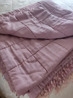 Laura Ashley Mia Quilted Bed Spread/throw~Beautiful~  • £45