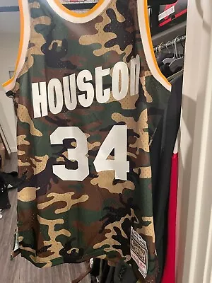 Hakeem Olajuwon Houston Rockets 1993-1994 Mitchell & Ness Camo Swingman Jersey • $95