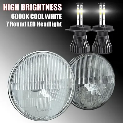 7 Inch Round LED Headlights Hi-Lo For 2002-2006 Mercedes Benz W463 G Class Wagon • $108.99