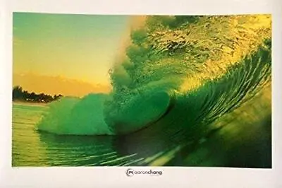 Aaron Chang Emerald Wave Hawaii Surf Poster 24 X 36 • $99.99