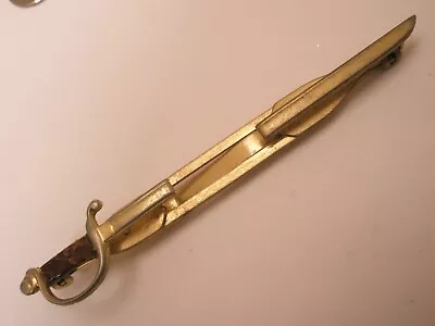 Cavalry Officer Cutlass Sabre Sword Vintage ANSON FOLDING LARGE Tie Bar Clip • $26.49