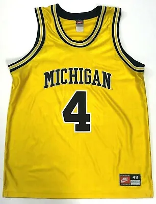 Chris Webber Michigan Wolverines Nike Authentic Jersey 48 Maize Fab 5 • $479.99