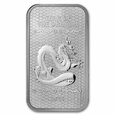 1oz Silver 999 Bar 2024 Year Of The Dragon Bullion • £36.98