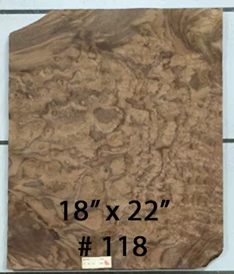 Walnut Burl Wood Veneer 18  X 22  Raw No Backing 1/42  Thickness AAA Grade # 118 • $75