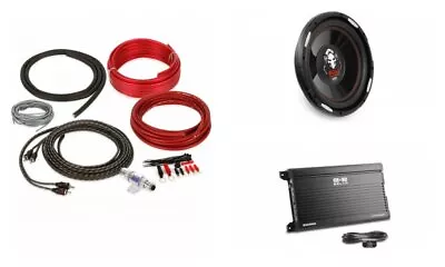 Boss P120F 1400W 12  Shallow-Mount Subwoofer W/ 2-Ch Amplifier & Amp Kit Bundle • $159.99