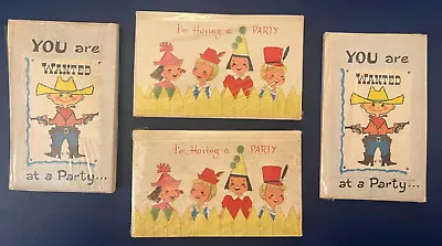 VINTAGE Lot Of 48 GREETING CARDS Children Party Invitation UNOPENED Package • $19.95