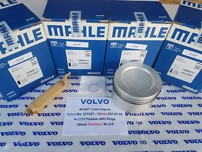 Volvo B230FT Turbo 740 - 745 - 760 - 780 - 940 +.30mm Pistons & Rings OEM Mahle • $675