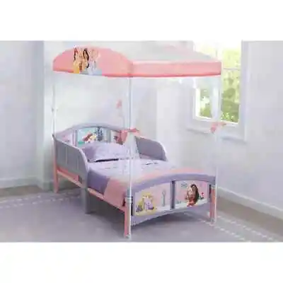 Princess Toddler Canopy Bed Ariel Moana Belle Pink Girls Cute Bedroom Furniture • $149.97