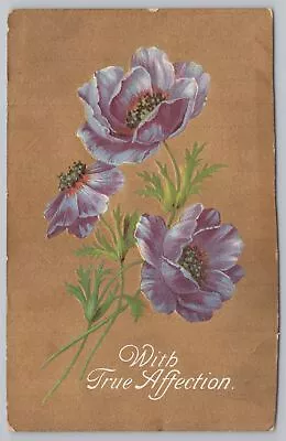 Flowers~With True Affection~Blue Flowers~Vintage Postcard • $1.35