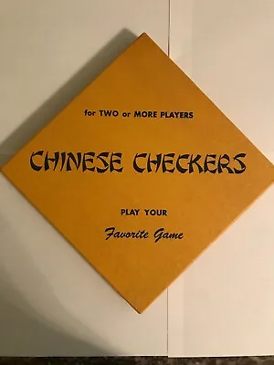 $20 • Buy Vintage Chinese Checkers By Drueke Wood Board Plastic Pegs No. 563