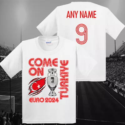 Turkey Türkiye Kids Personalised Football Fan T-shirt Bodysuit • £9.99