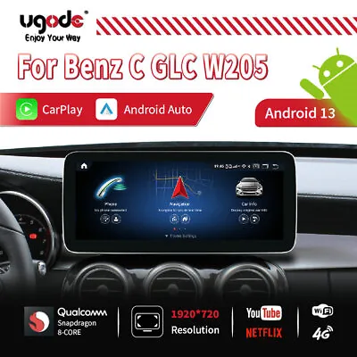 Android13 Auto 8+128G Car Display Screen Mercedes Benz New  C/GLC/V/X Class W205 • $499