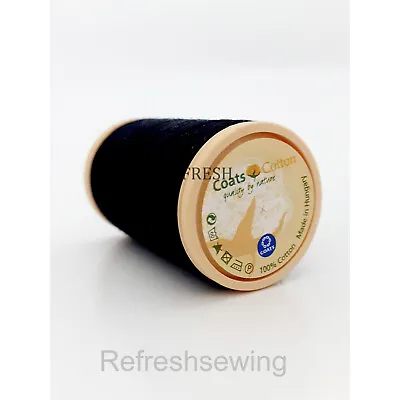 Coats 100% Cotton Sewing Thread 50 Black No 9750 200 Metre Spool • £3