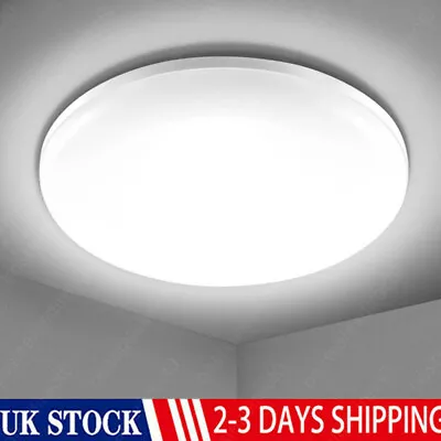 LED Ceiling Light Round Panel Down Lights Bathroom Kitchen Living Room Wall Lamp • £7.99