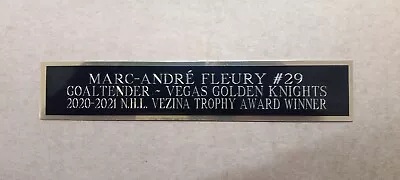 Marc-Andre Fleury Golden Knights Nameplate For A Hockey Photo Plaque 1.5  X 8  • $7.50