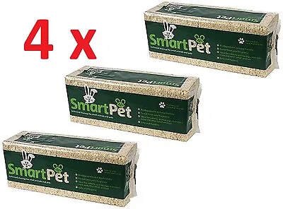 4 X SMARTPET SOFT WOOD SHAVINGS / SAWDUST FOR PET BEDDING HAMSTER GERBIL RABBIT • £17.75