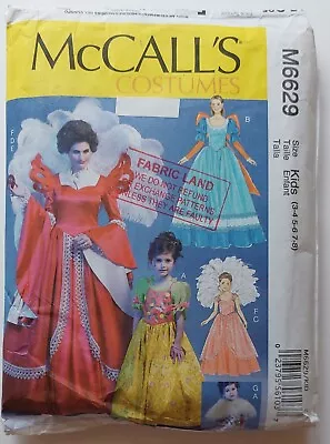 Snow White Costume McCalls M6629 Sewing Pattern Princess Dress Size 3 4 5 6 7 8 • £11