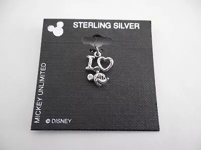 Mickey Unlimited I Love Mickey Mouse Sterling Silver Charm Disney Heart • $9.99