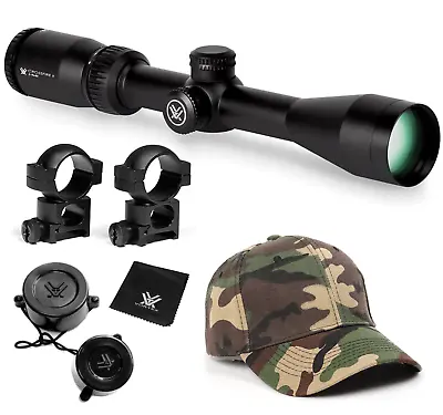 Vortex Optics Crossfire II SFP 3-9X40 Riflescope W/ F-Camo Hat & H Rings Bundle • $159