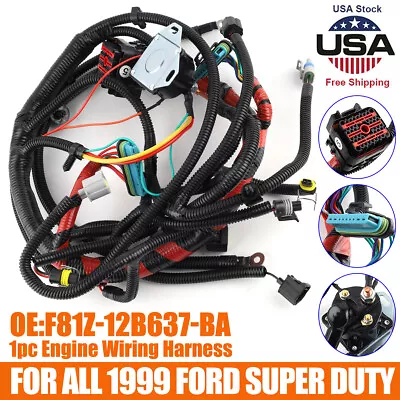 Engine Wiring Harness Kit For 1999 E99 Ford Powerstroke F250-F550 Excursion 7.3L • $159.99