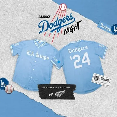 LA Kings Dodgers Night SGA 1/4/24 Jersey Adult Size XL Rare Kobe 2024  • $65