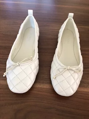 Hobbs Hattie Ballerina Ivory Size 5 EU 38 Padded Quilted PumpBNWTRRP £89 • £30.99