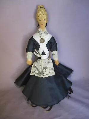 Vintage 11  Cloth Feather Duster Doll Dressed As Maid • $35