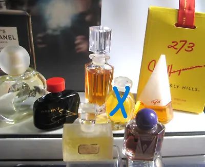 🎁6pc Lot Vintage Perfume Mini Miss Dior Oscar 273 Passion Giorgio Hills Red • $32