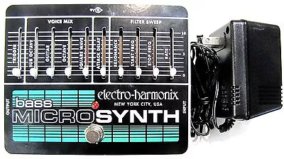 Used Electro-Harmonix EHX Bass Microsynth Analog Micro Synthesizer Pedal • $259.99