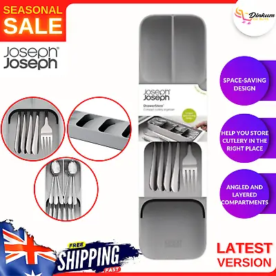 $31.55 • Buy Joseph Joseph Drawer Store Compact Cutlery Organiser Kitchen Utensil GREY