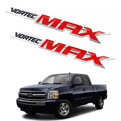 2x 3D Vortec Max Truck Front Door Side Emblem Badge For Trucks Universal Fit • $26.98