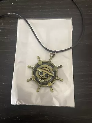 Anime One Piece Necklace - Helm Pirate Luffy Skull Pendant ~ US Seller • $5.50