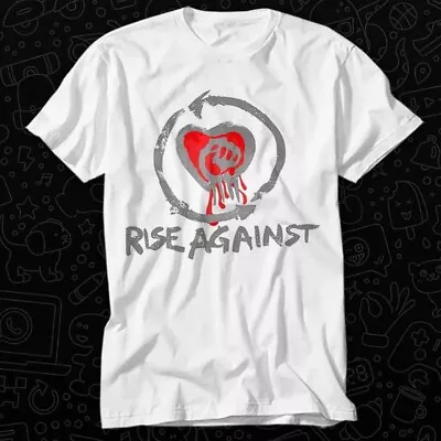 Rise Against Legendary Punk Rock Band Heart Fist T Shirt 342 • £6.35