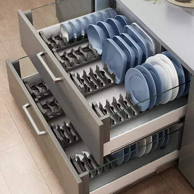 Plates Bowl Dish Cabine Storage Organizer Holder Dish Drying Rack Dish Holder • $37.83