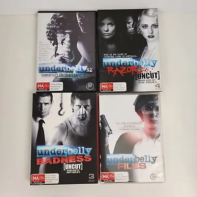 Underbelly Files/Badness Uncut/Razor Uncut /NZ Land Of The Green Cloud DVD Reg 4 • £124.60