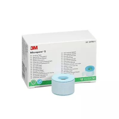 3M Micropore S Surgical Tape Bandage Tape 2770-1 2.5 Cm X 5 M 12 Rolls. • £22.99