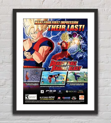 Dragon Ball Raging Blast PS3 XBOX 360 Glossy Promo Ad Poster Unframed G3372 • $14.98