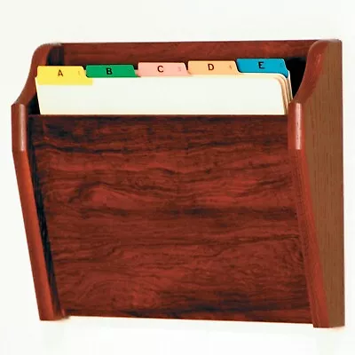 Wooden Mallet Tapered Bottom File Holder Letter Size Mahogany • $56.69