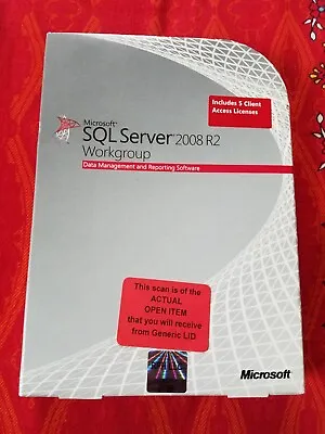 Open Box - A5K-02817 Microsoft SQL Server 2008 R2 Workgroup 5 CAL • $150