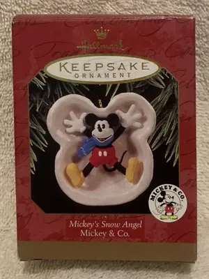 1997 Hallmark Keepsake Mickey's Snow Angel - Mickey & Co Ornament - NEW • $11.99