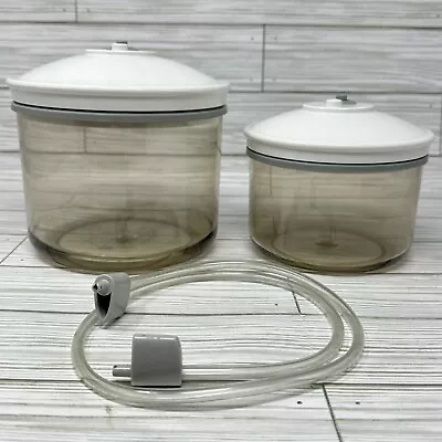 Foodsaver Snail Vacuum Canisters 25 Oz KY-123 50oz KY-134 Smoke Lids Tube • $25.97