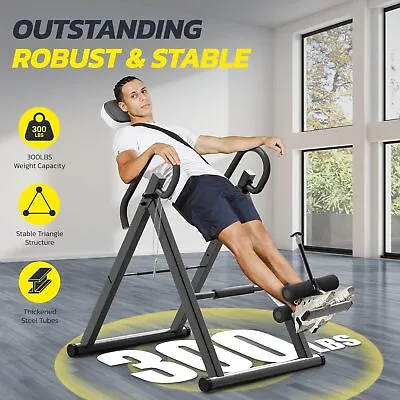 Inversion Table Back Therapy Reflexology Heavy Duty Foldable Stretcher Machine • $129.99