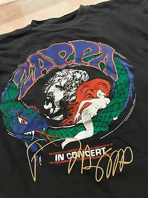 Vintage 70s Frank Zappa Concert T Shirt Short Sleeve Black Unisex S-4XL SL61 • $20.89