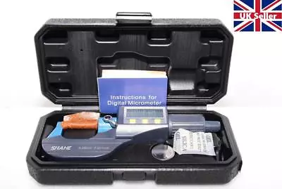 SHAHE High Precision Metric / Inch Digital Micrometer Electronic Display 0-25mm • £42.95