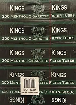 Tube Cut Menthol King Size Cigarette Tubes 200 Count Per Box (5-Boxes) • $29.97